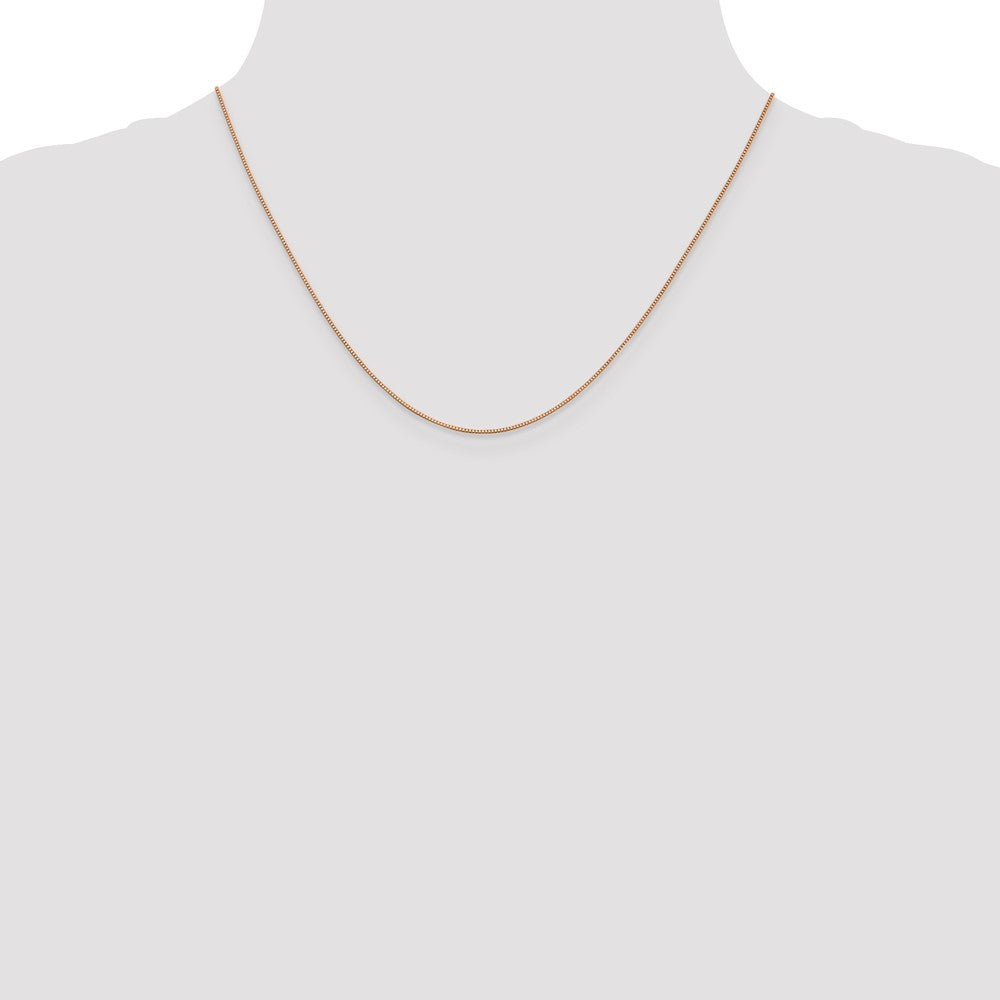 High-Quality 14K Rose Gold .7mm Box Link Chain 18-Inch - Stylish Value!