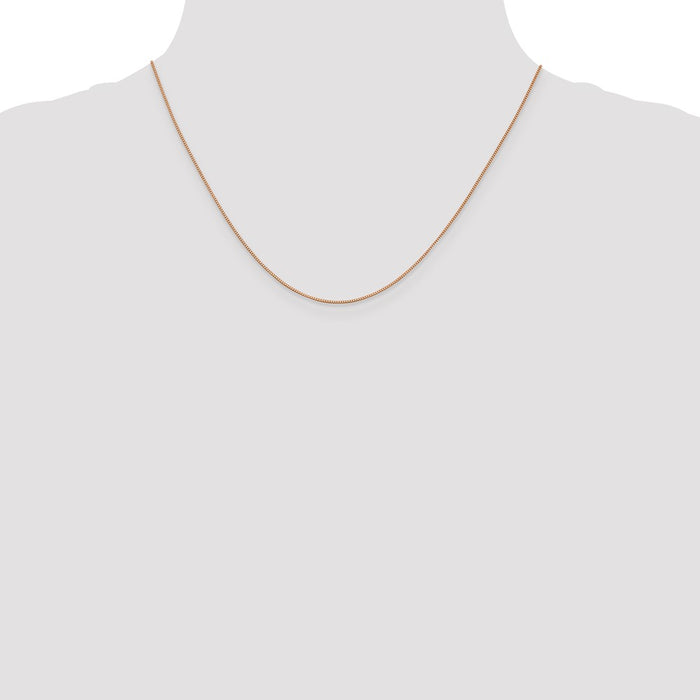 High-Quality 14K Rose Gold .7mm Box Link Chain 18-Inch - Stylish Value!-4