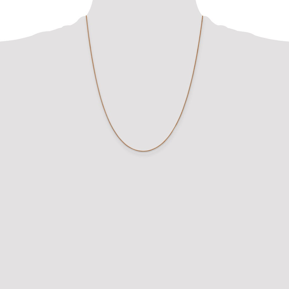 Order Stylish 14K Rose Gold Box Link Chain 22-Inch, 0.7mm - Luxury Look