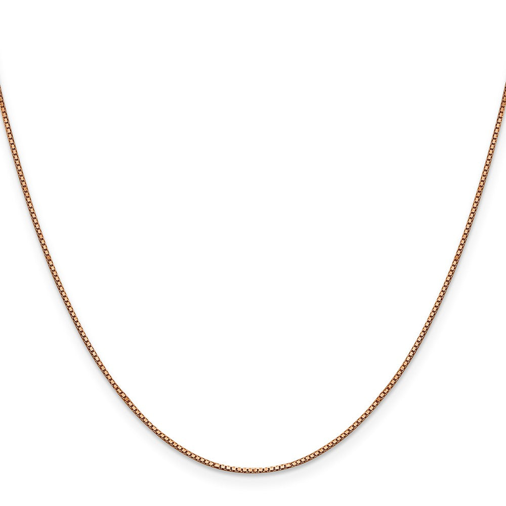 High-Quality 14K Rose Gold 18" .9mm Box Link Chain - Stylish & Affordable!