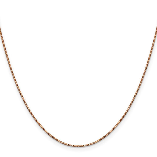 Shop Exclusive 22-Inch 14K Rose Gold Box Link Chain - Stylish 0.9mm Design