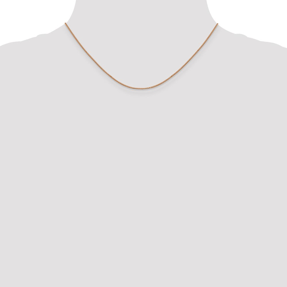 High-Quality 14K Rose Gold 16-Inch .9mm Box Link Chain | Stylish Lobster Clasp