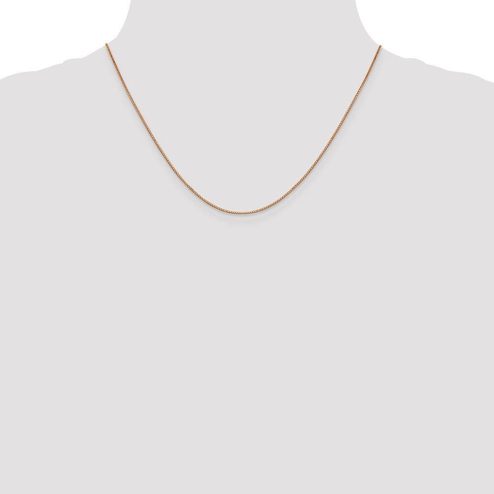 High-Quality 14K Rose Gold 18" .9mm Box Link Chain - Stylish & Affordable!