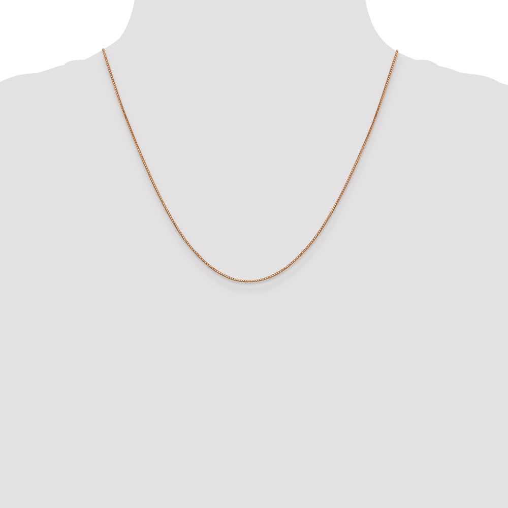 Shop Stylish 20-Inch 14K Rose Gold .9mm Box Link Chain - Affordable Luxury!