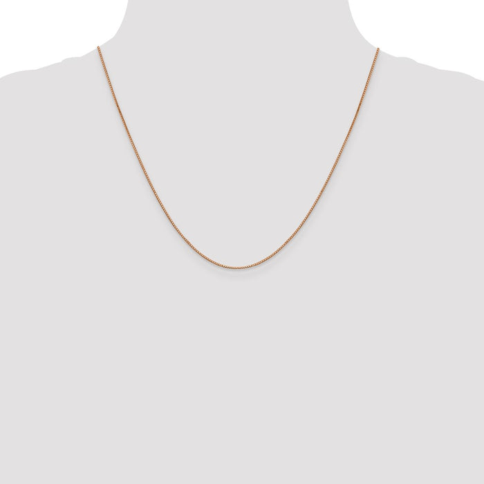 Shop Stylish 20-Inch 14K Rose Gold .9mm Box Link Chain - Affordable Luxury!-4