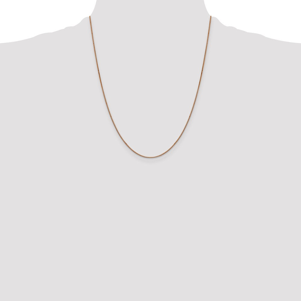 Shop Exclusive 22-Inch 14K Rose Gold Box Link Chain - Stylish 0.9mm Design