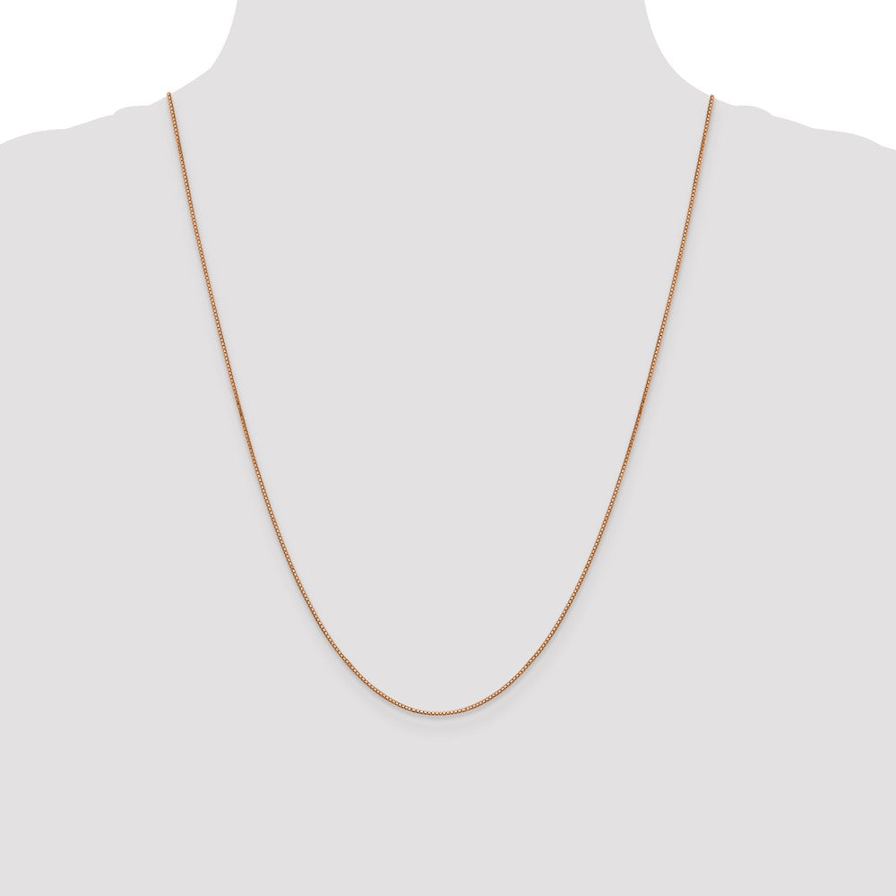 Buy Stylish 14K Rose Gold 24-Inch .9mm Box Link Chain - Luxury Value!
