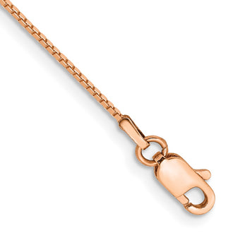 Shop Stylish 14K Rose Gold 10-Inch .9mm Box Link Anklet - Luxury Design!