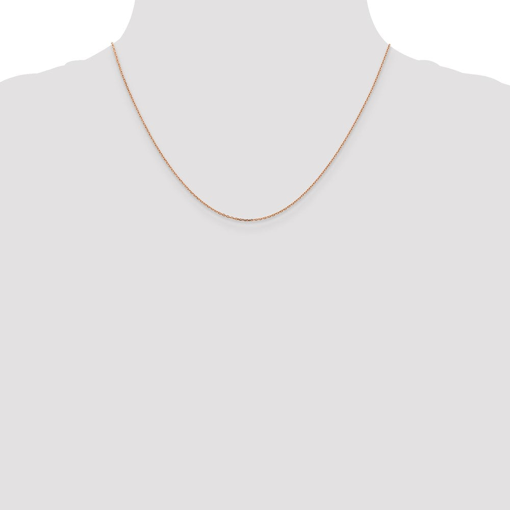 Shop Stylish 14K Rose Gold 18-Inch Diamond-Cut Cable Chain - 1.10mm Thick
