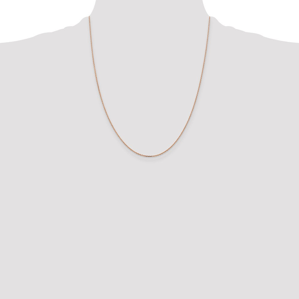 Buy Stylish 14K Rose Gold 22-Inch Diamond-Cut Cable Chain - 1.10mm Thickness
