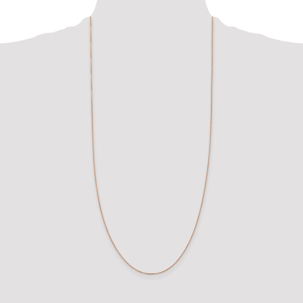 Buy 30-Inch 14K Rose Gold Diamond-Cut Cable Chain - Stylish 1.10mm Thickness