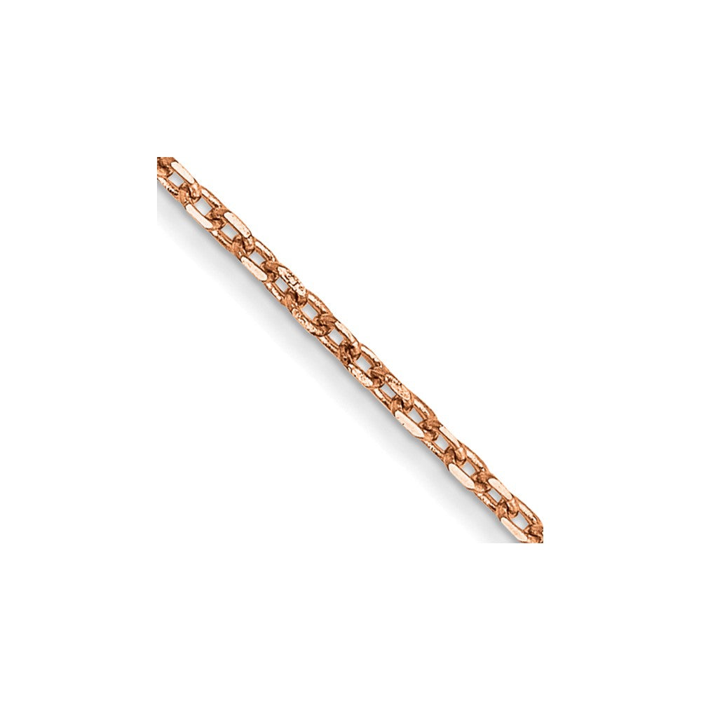 Shop Stylish 14K Rose Gold 18-Inch Diamond-Cut Cable Chain - 1.10mm Thick