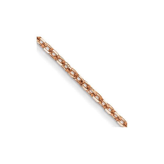 Shop Stylish 14K Rose Gold 18-Inch Diamond-Cut Cable Chain - 1.10mm Thick