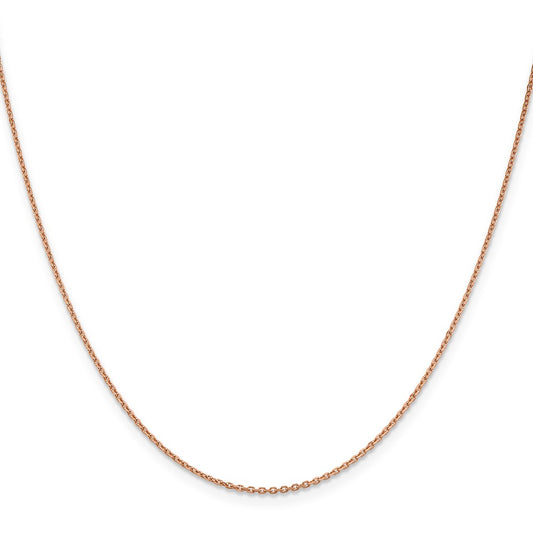 Shop Stylish 14K Rose Gold 22-Inch Diamond-Cut Cable Chain - 1.4mm Thick