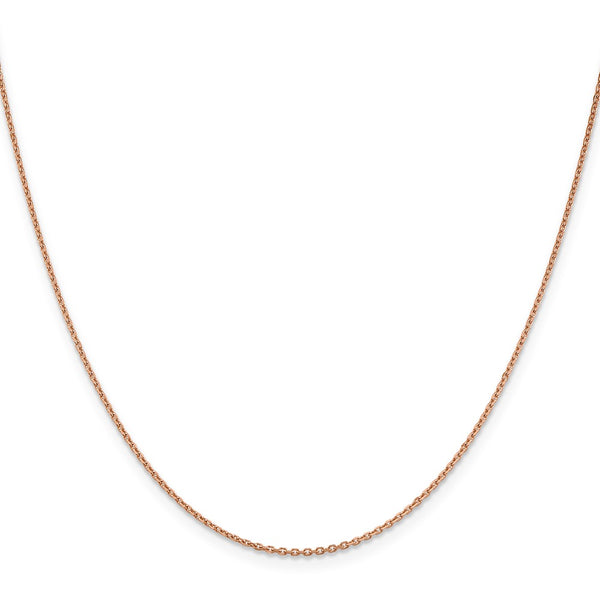 14K Rose Gold 30-Inch Diamond-Cut Chain - 1.4mm Thickness