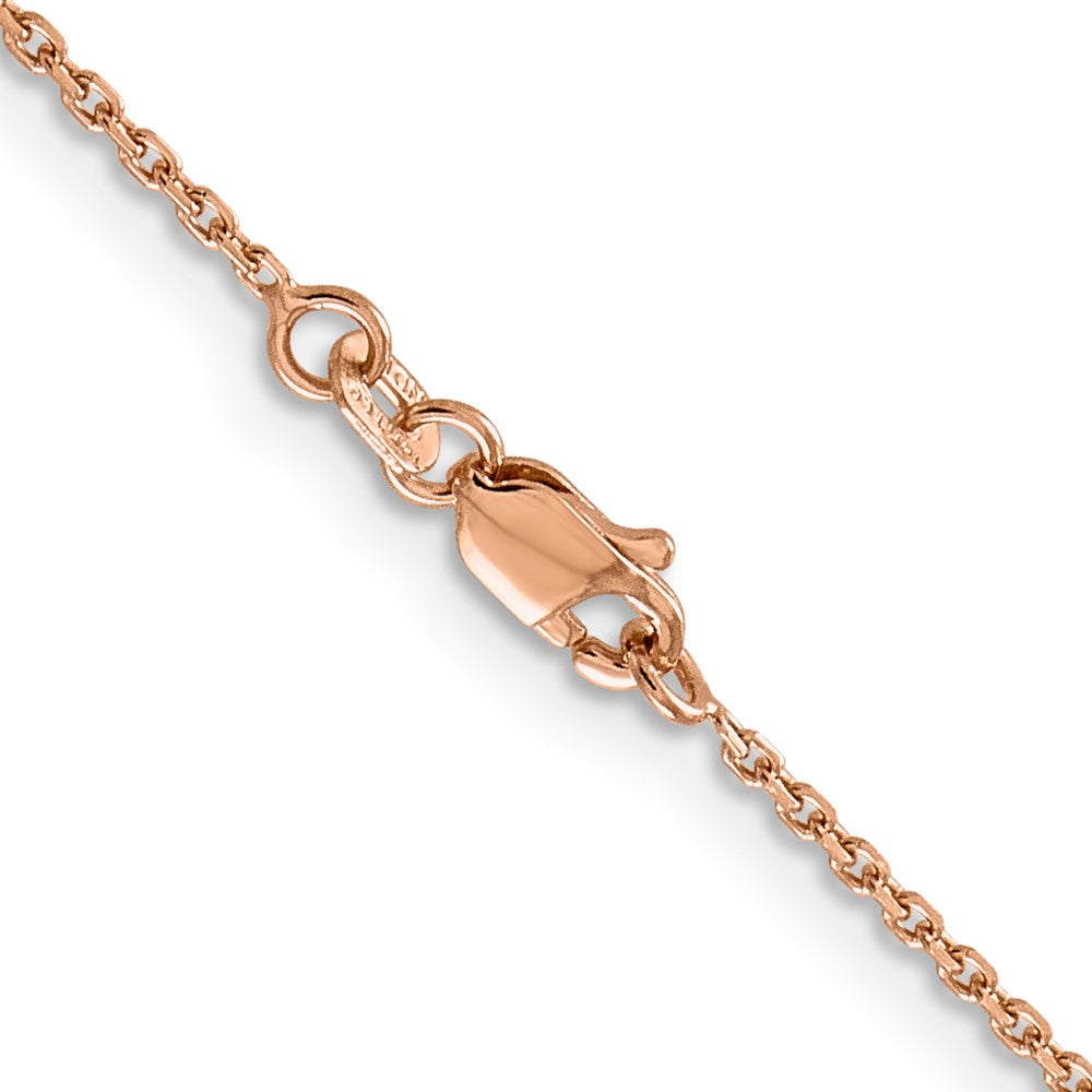 Shop Stylish 14K Rose Gold 22-Inch Diamond-Cut Cable Chain - 1.4mm Thick