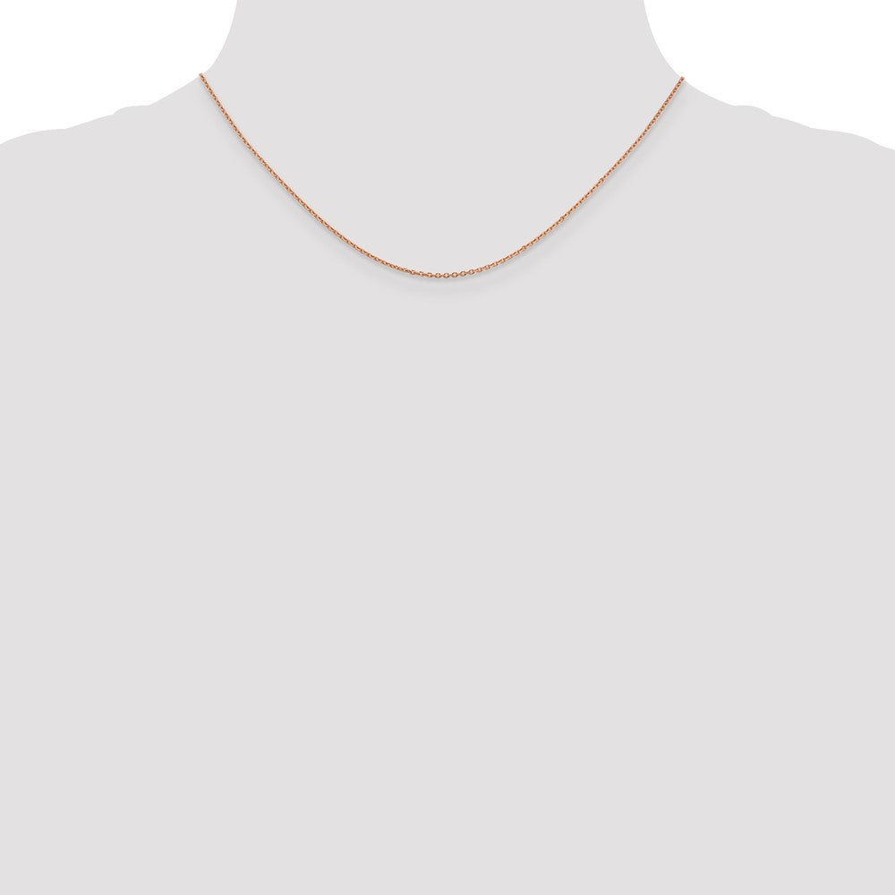 Buy Stylish 14K Rose Gold 16-Inch Diamond-Cut Cable Chain - 1.4mm Thickness