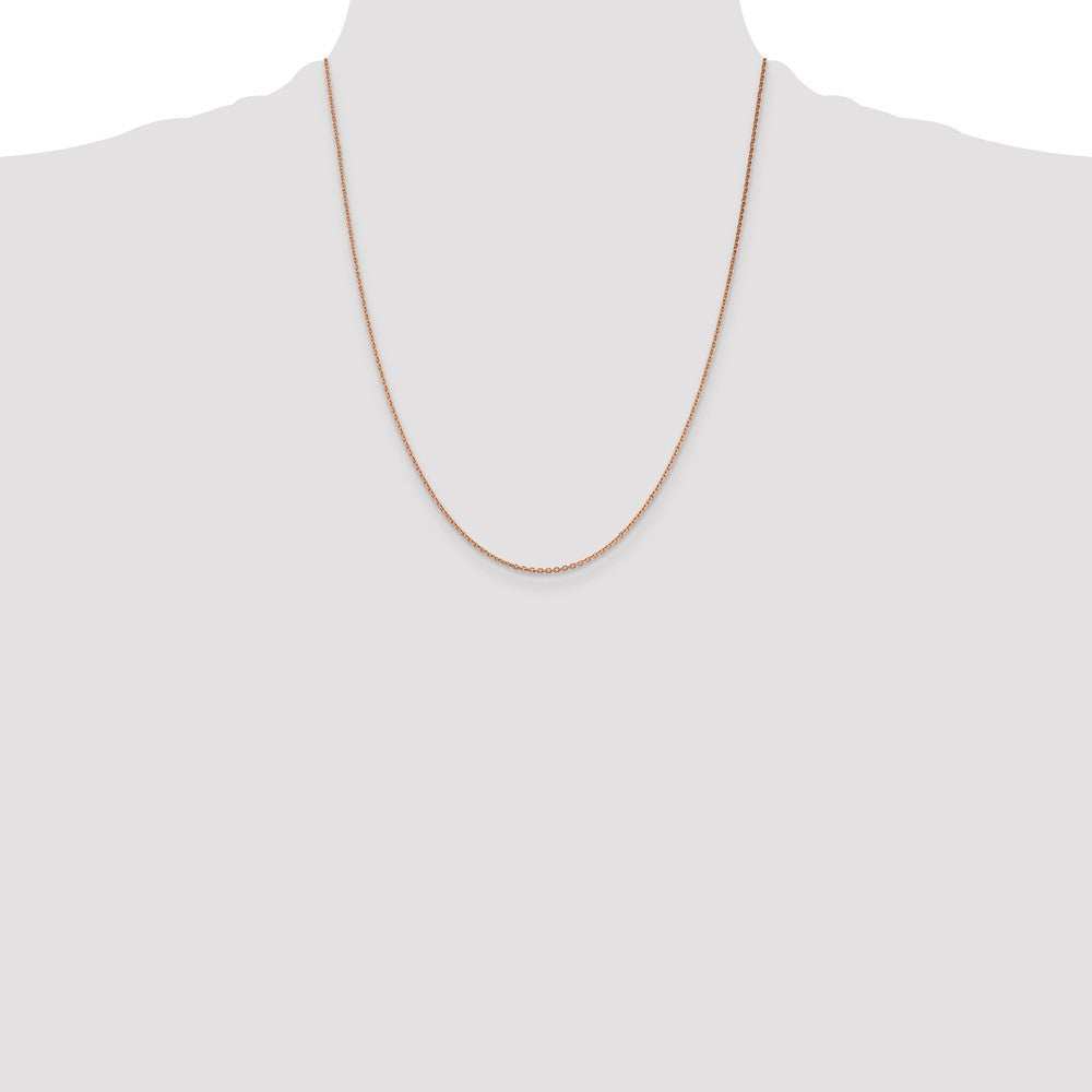 Shop Stylish 14K Rose Gold 22-Inch Diamond-Cut Cable Chain - 1.4mm Thick