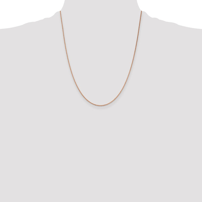 Shop Stylish 14K Rose Gold 22-Inch Diamond-Cut Cable Chain - 1.4mm Thick-4