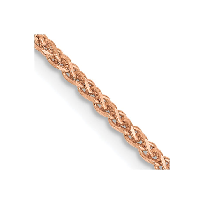 Buy 14K Rose Gold 20-Inch Diamond-Cut Spiga Chain - Stylish & Durable-1