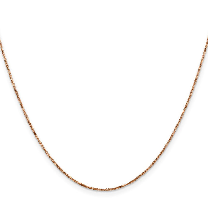 High-Quality 14K Rose Gold 20-Inch Ropa Chain, 0.7mm - Stylish Value!-2