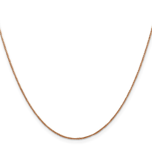 14K Rose Gold 24-Inch Ropa Chain, 0.7mm, Clasp Included