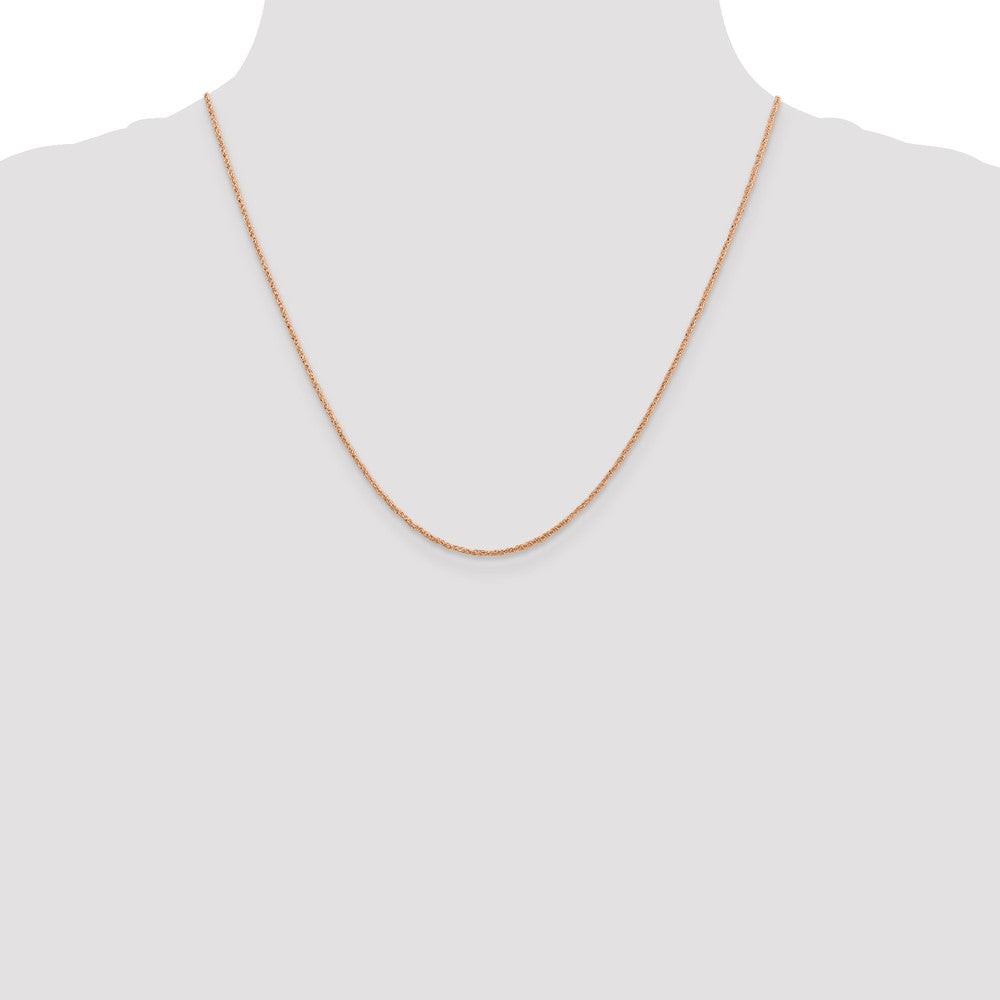 High-quality 14K Rose Gold 20-Inch Ropa Chain - Stylish 1.10mm Design!