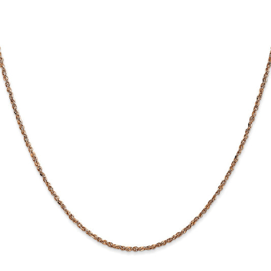 Buy Stylish 14K Rose Gold Ropa Chain - 24-Inch, 1.7mm, Luxury Design