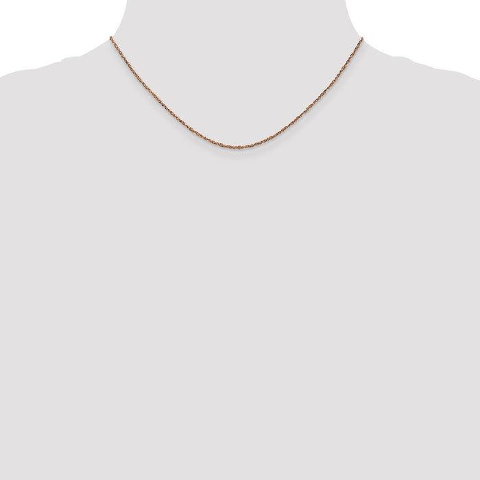 Shop Exclusive 14K Rose Gold Ropa Chain 16-Inch 1.7mm - Stylish Luxury Jewelry-4