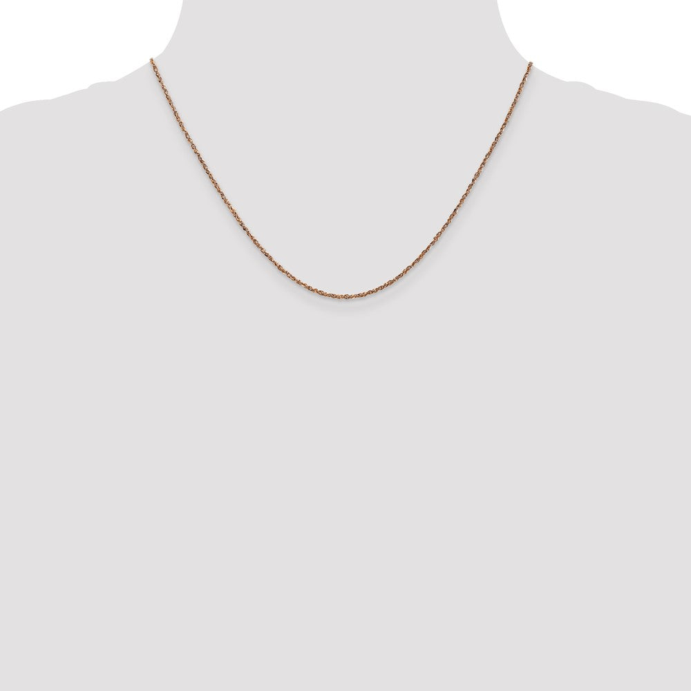 High-Quality 14K Rose Gold 18-Inch Ropa Chain 1.7mm - Stylish & Affordable!