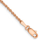 Shop 14K Rose Gold Ropa Anklet - 9-Inch, 1.7mm, Stylish Lobster Clasp-5