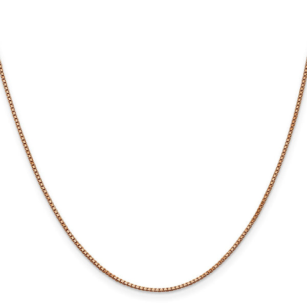 14K Rose Gold 30-Inch Box Link Chain