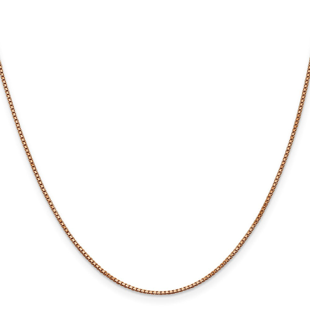 Shop Exclusive 14K Rose Gold 24-Inch Box Link Chain - Stylish & Affordable!