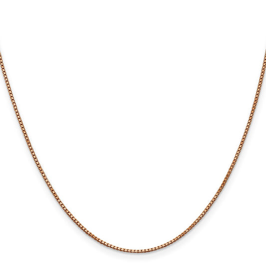 Shop Exclusive 14K Rose Gold 24-Inch Box Link Chain - Stylish & Affordable!