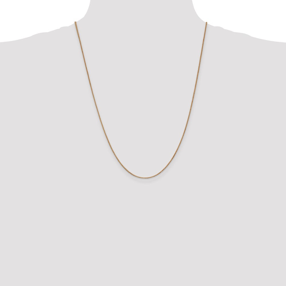 Shop Exclusive 14K Rose Gold 24-Inch Box Link Chain - Stylish & Affordable!