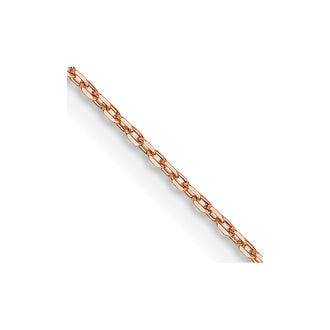 Buy 14K Rose Gold 18-Inch Diamond-Cut Cable Chain, Stylish & Affordable!