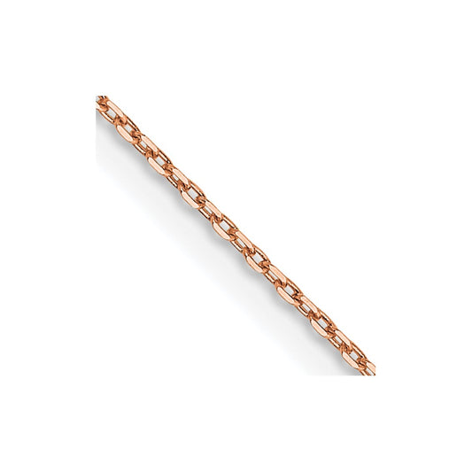 Buy 14K Rose Gold 18-Inch Diamond-Cut Cable Chain, Stylish & Affordable!