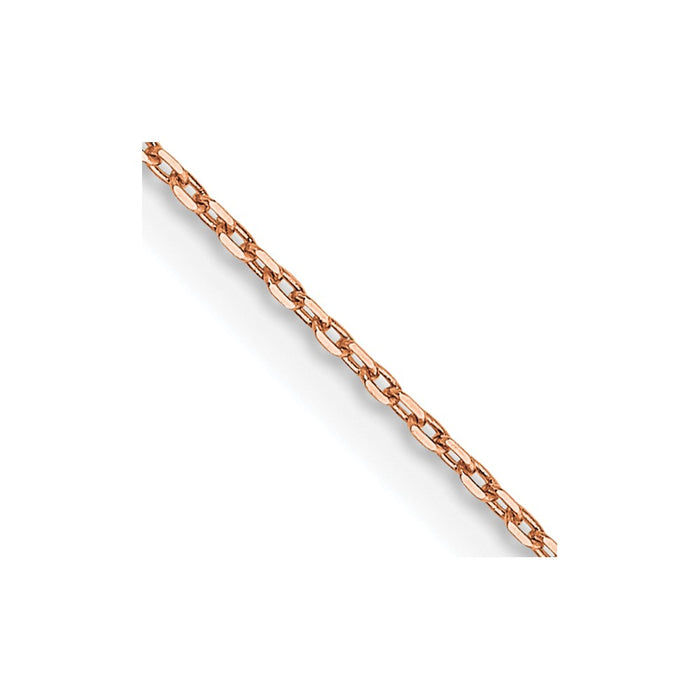Buy Luxury 14K Rose Gold 16-Inch Diamond-Cut Cable Chain - Stylish Design-1