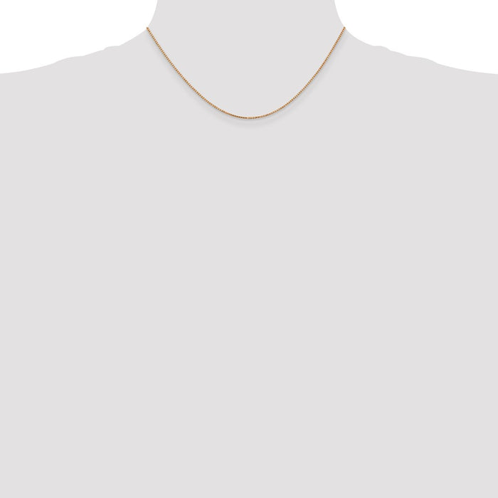 Exclusive 14K Rose Gold 16-Inch Box Link Chain - Stylish & Affordable Luxury-4