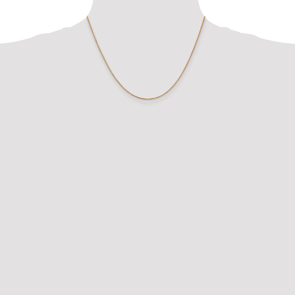 Shop Stylish 14K Rose Gold 18-Inch Box Link Chain - 1.10mm, Lobster Clasp