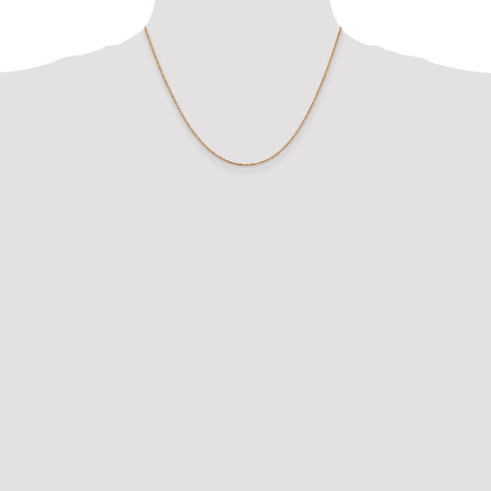 Shop Stylish 14K Rose Gold 18-Inch Box Link Chain - 1.10mm, Lobster Clasp-4