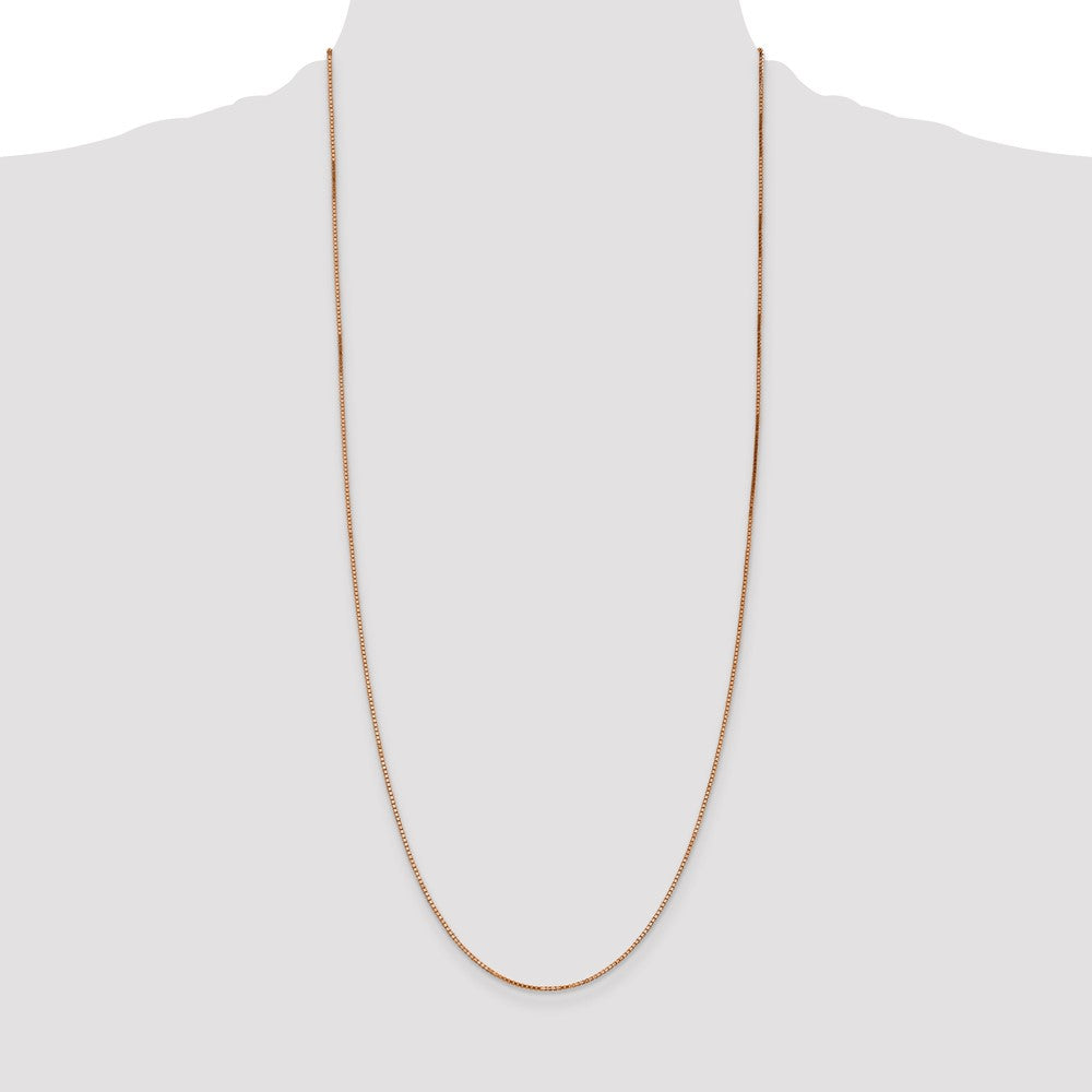Shop Exclusive 14K Rose Gold 30-Inch Box Link Chain - Stylish 1.10mm Design