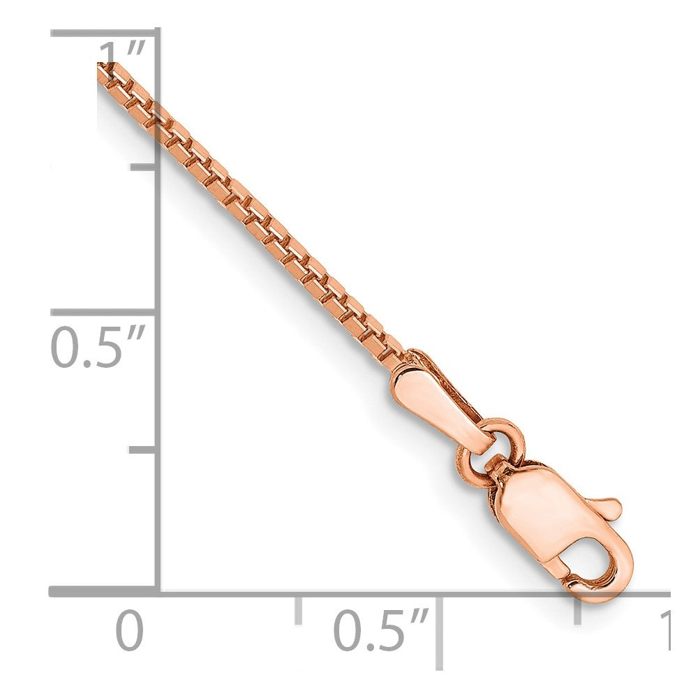 Shop Exclusive 14K Rose Gold Box Link Bracelet - 7-Inch, 1.10mm, Stylish Design