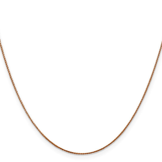 Buy Affordable 14K Rose Gold 20-Inch Diamond-Cut Spiga Chain - 0.85mm
