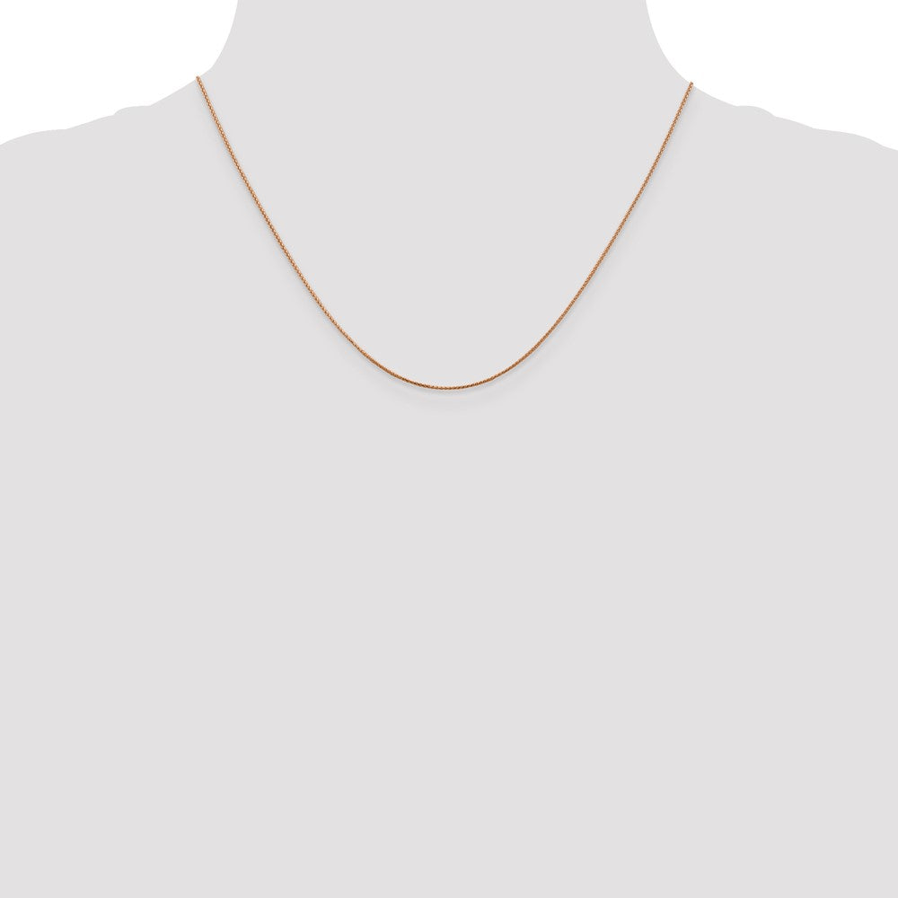 Buy Stylish 14K Rose Gold Diamond-Cut Spiga Chain - 18-Inch, 0.85mm