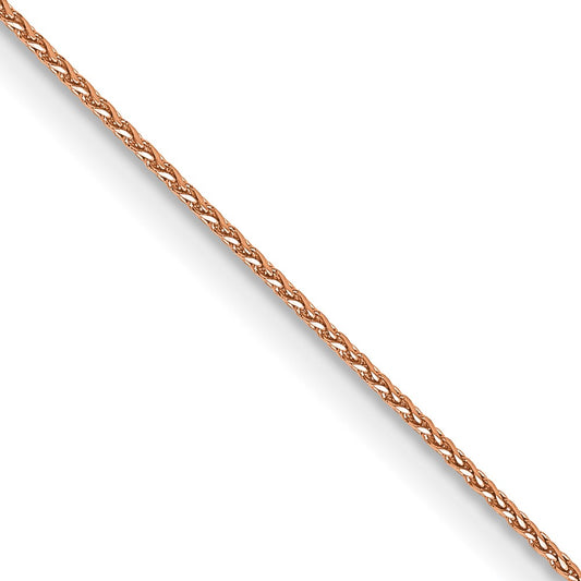 Buy Affordable 14K Rose Gold 20-Inch Diamond-Cut Spiga Chain - 0.85mm