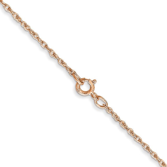 Buy Stylish 14K Rose Gold .8mm Baby Rope Chain - 18-Inch Luxury Design!-3
