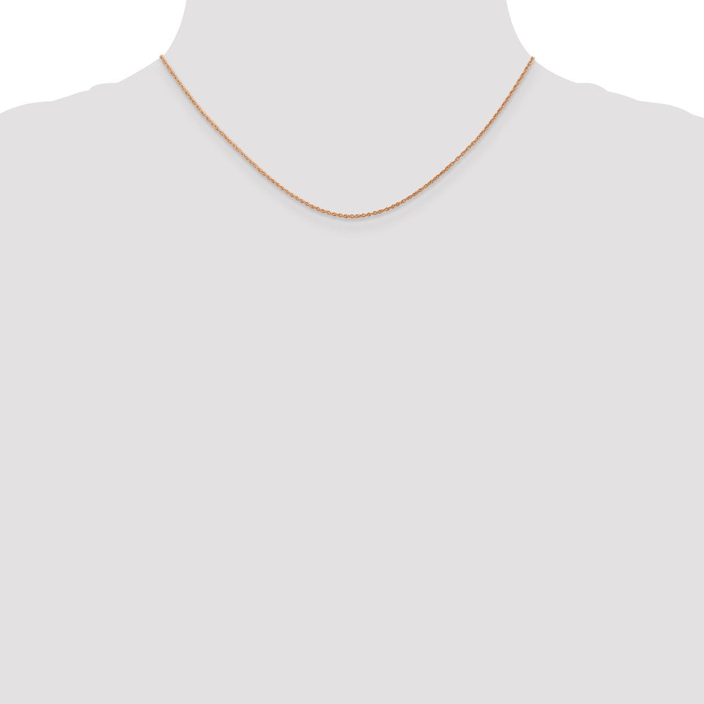 Exclusive 14K Rose Gold 16-Inch 0.8mm Baby Rope Chain - Stylish & Affordable!