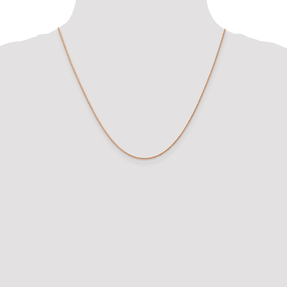 Buy Stylish 14K Rose Gold 20-Inch Baby Rope Chain, 0.8mm - Affordable Luxury