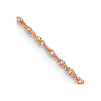 Buy Stylish 14K Rose Gold .8mm Baby Rope Chain - 18-Inch Luxury Design!